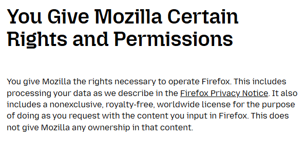 Mozilla Nutzungsrecht