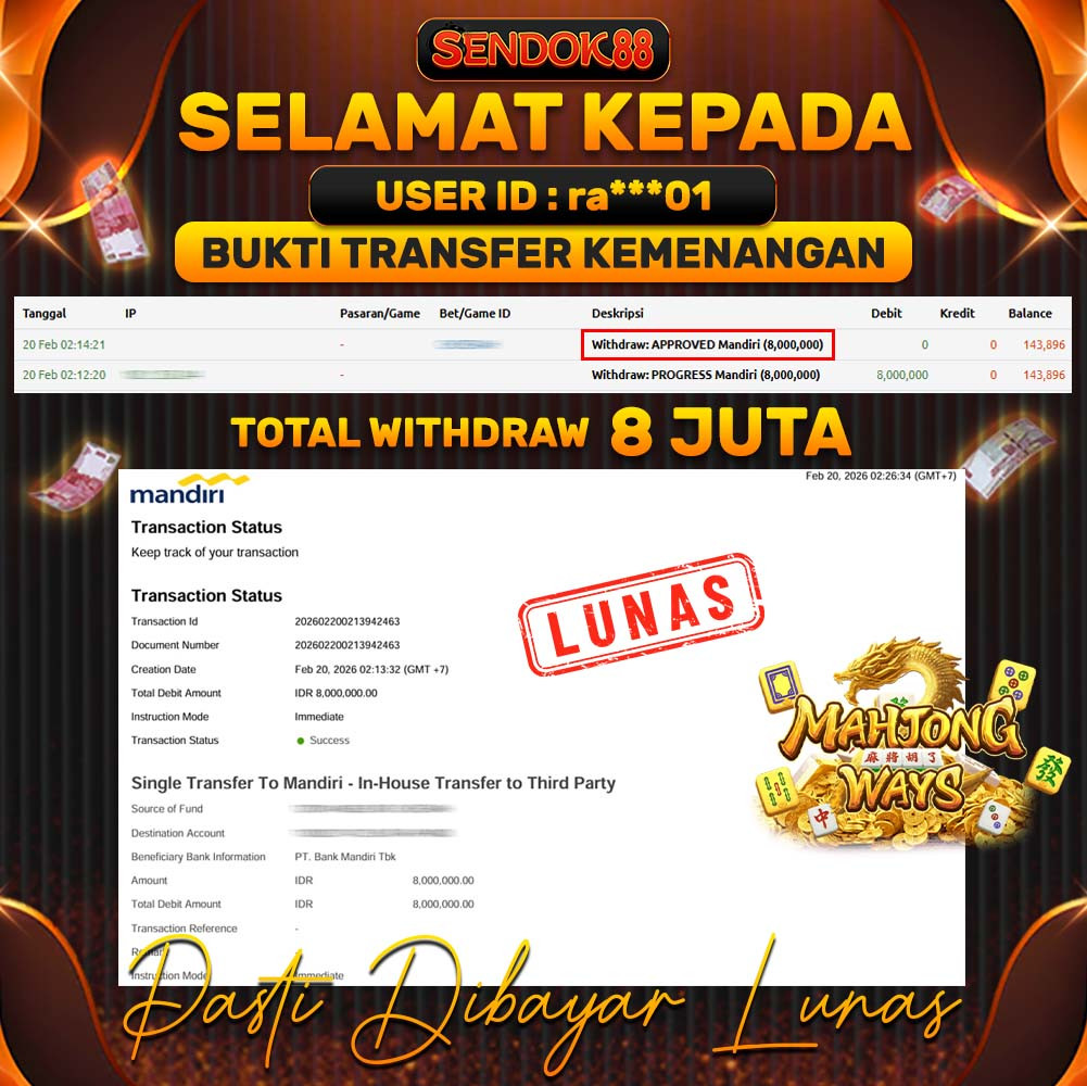 SENDOK88 JEPE! MAHJONG WAYS Rp 8.000.000,- LUNAS!
