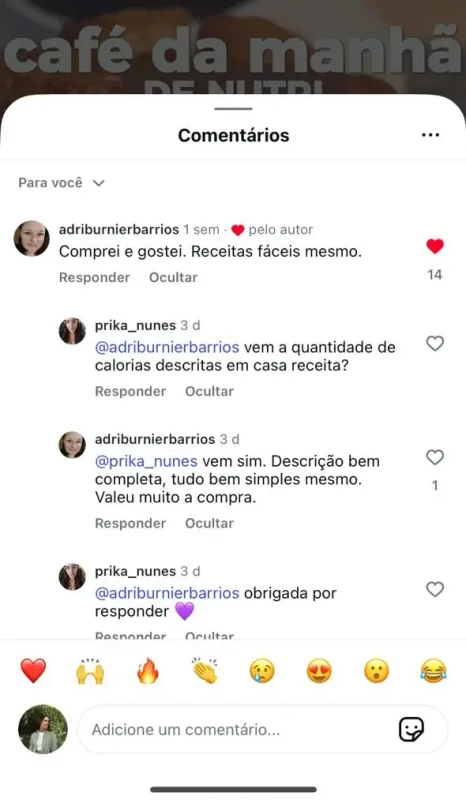 Depoimento de cliente satisfeito