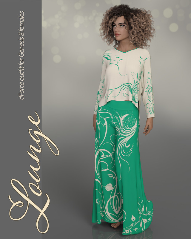 Lounge dForce outfit for Genesis 8 females Lounge dForce outfit for Genesis 8 females