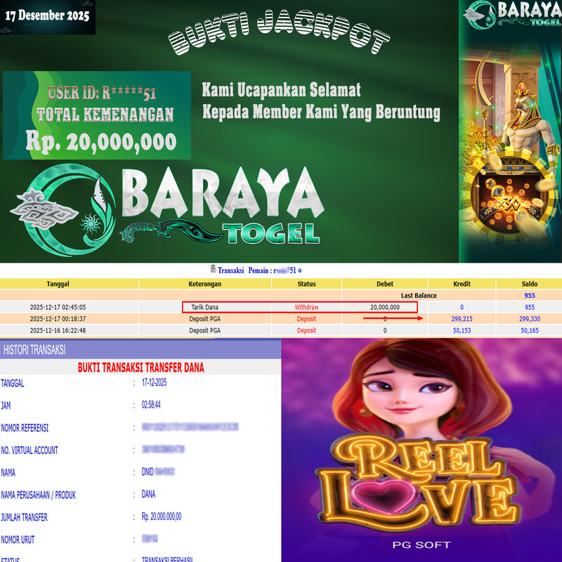 Rp. 20.000.000.- WD LUNAS DI BARAYATOGEL