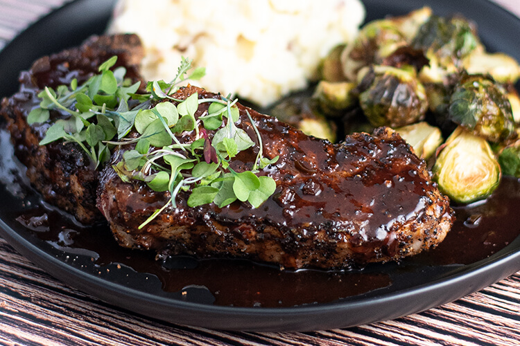 steak and brussel sprouts