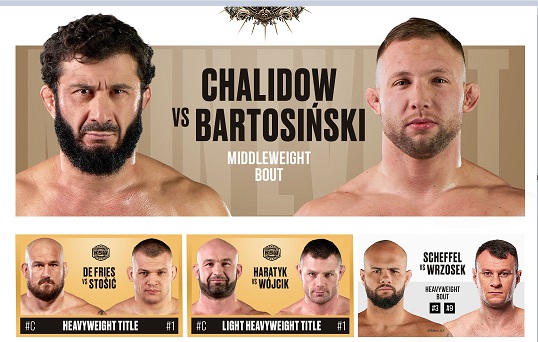 Резултати от XTB KSW 100: Халидов - Бартошински