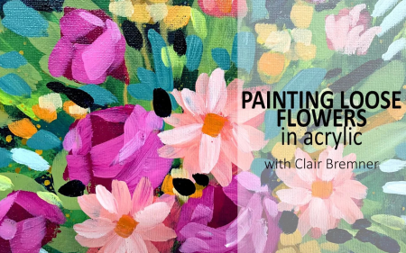 How to paint a loose floral painting in acrylic