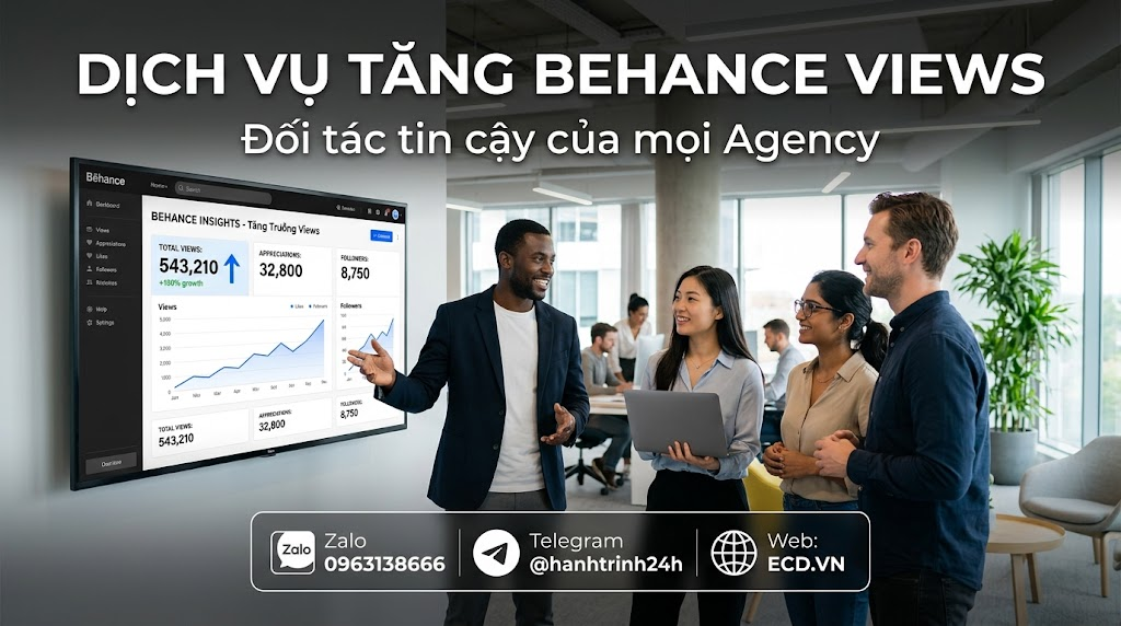 dịch vụ tăng behance views 2024 behance freelancer