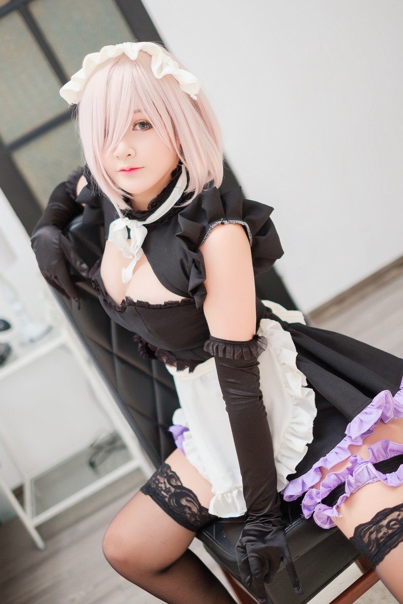 MiMi Chan 玛修 Mash Kyrielight 女仆 Cosplay FGO 写真图集【15P-32.6M】插图2
