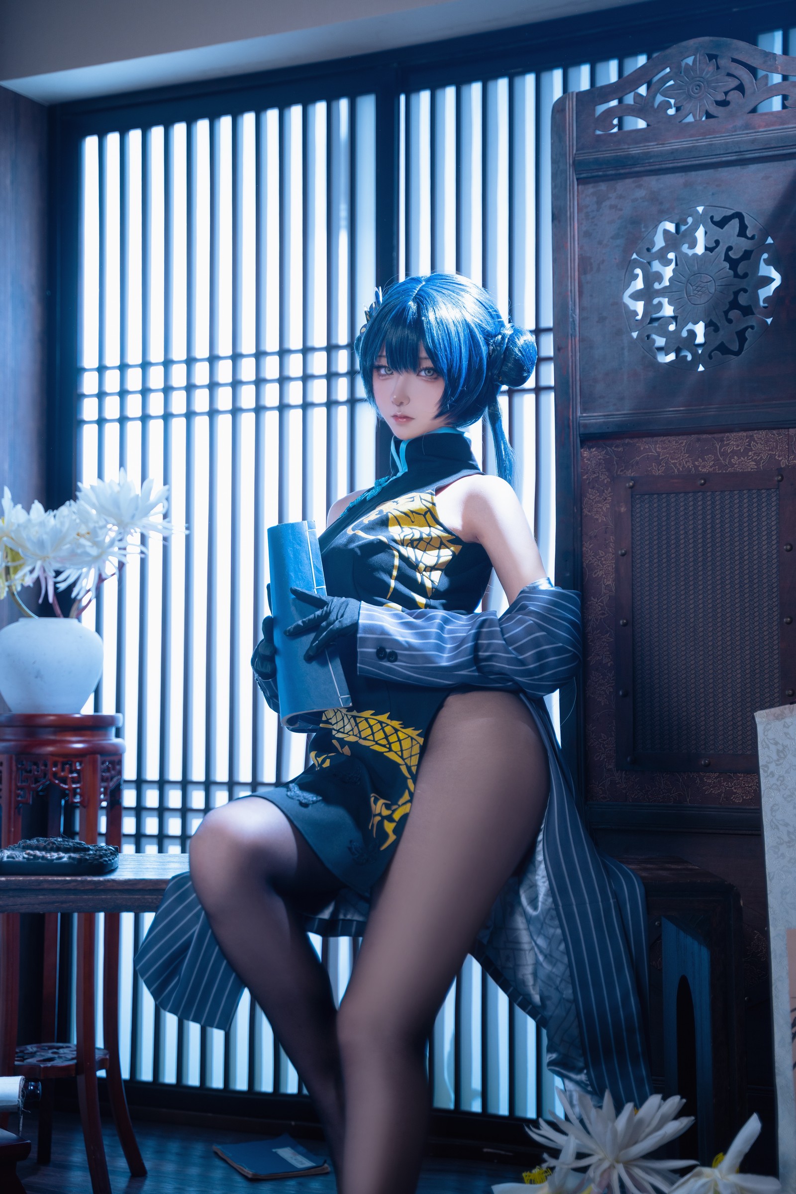 Seya-狮砸 – 蔚蓝档案 妃咲 旗袍 Cos 高清写真（12P-138.2MB）插图4