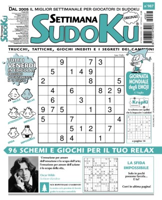 Settimana Sudoku N.987 - 12 Luglio 2024