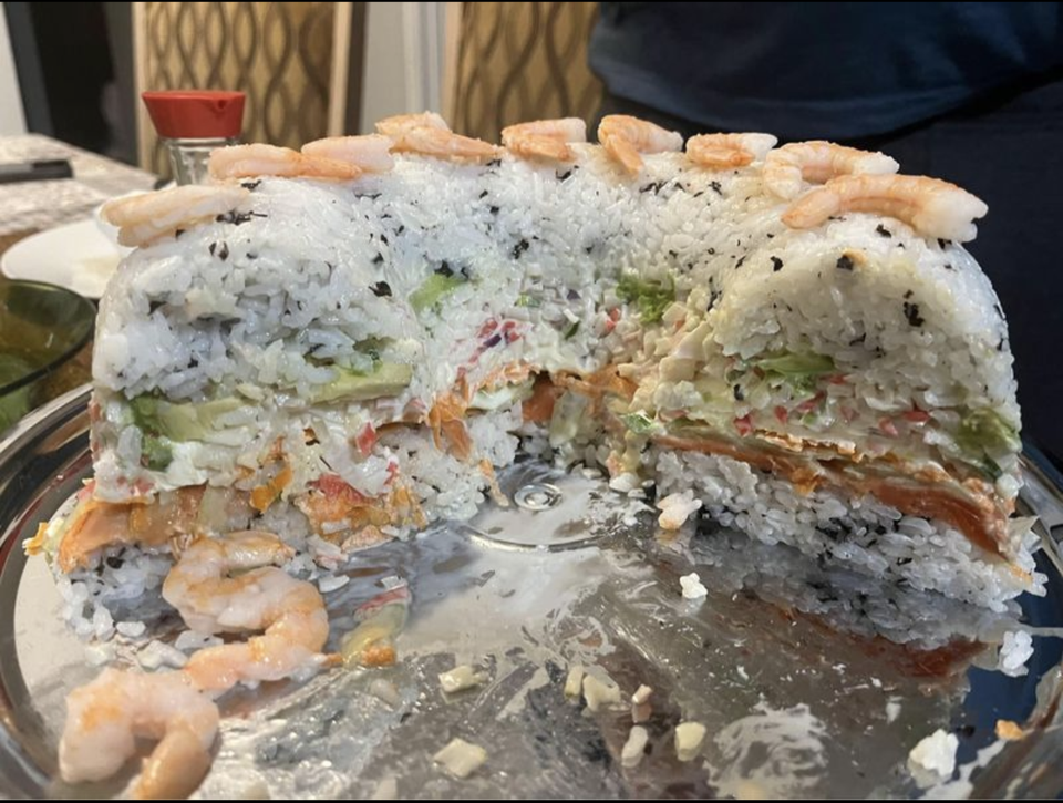 sushi cake insides
