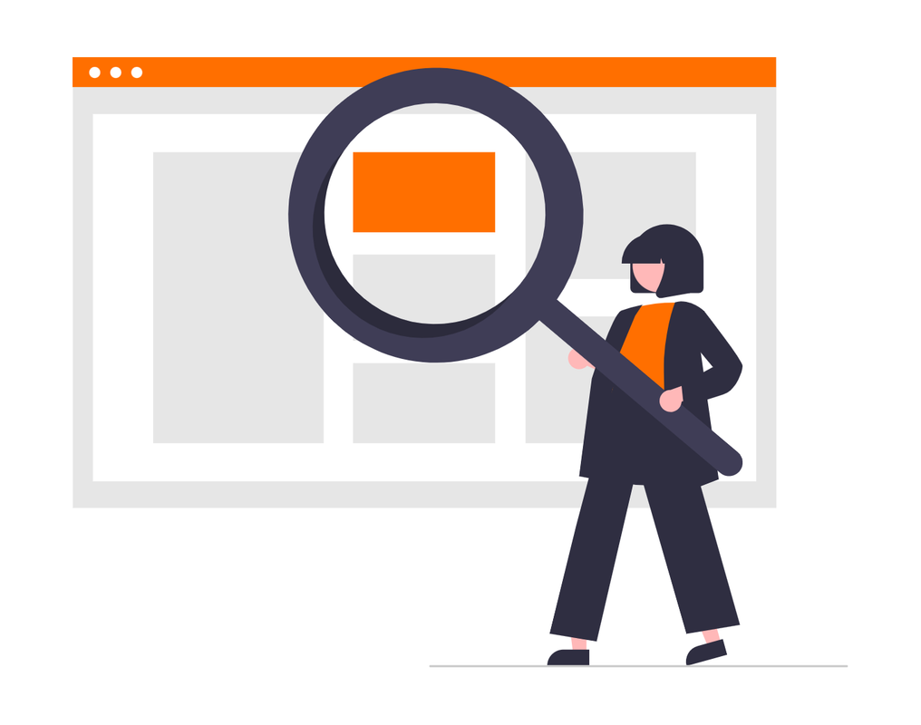 Ilustración de búsqueda web