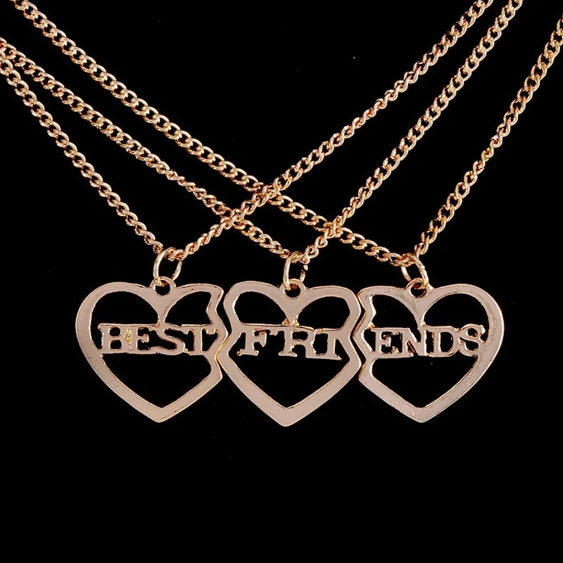 SET 3 lantisoare BFF lantisor 3 in 1 copii Best Friends Forever – zella.ro