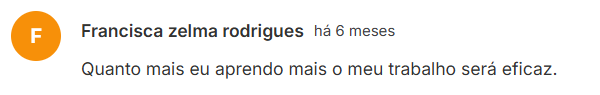 Depoimento de aluna