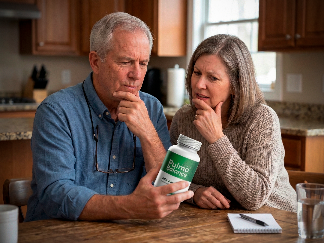 Happy couple using Pulmo Balance