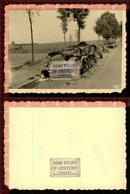 Orig. Foto Zerstört Vormarschstraße Belgien Fran