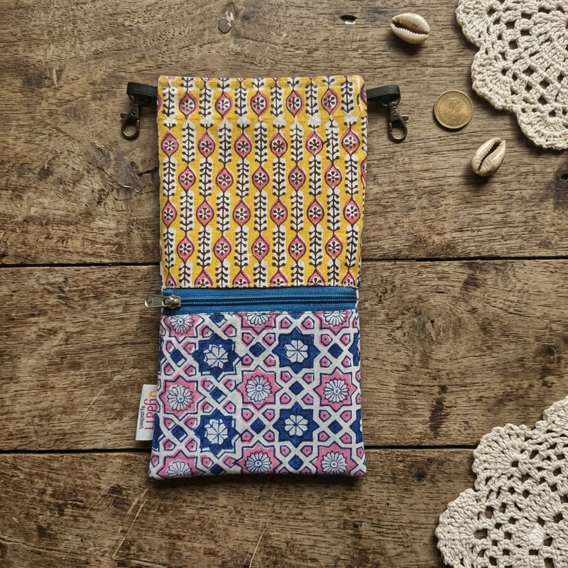 Qyaari Hand Block Printed Chanchi Bag for Women | Cotton Ethnic Potli Pouch | Festive & Indo-Western Accessory