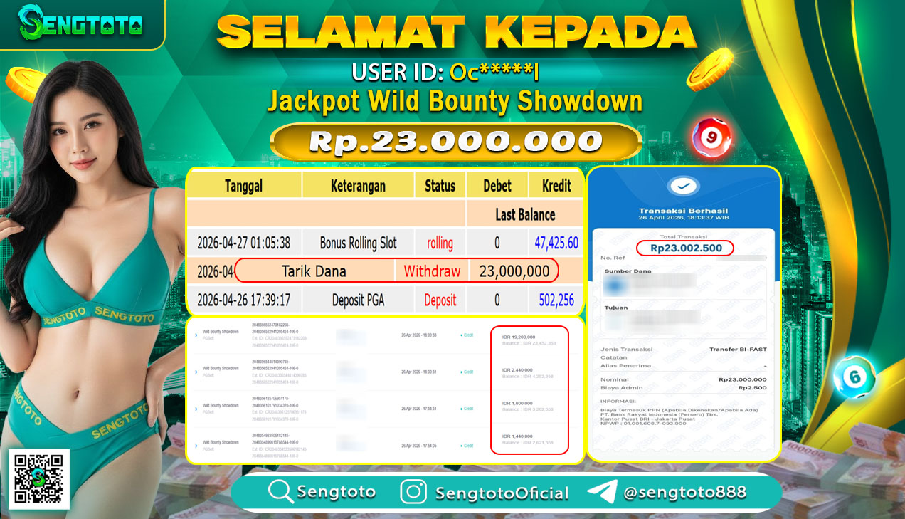 BUKTI PEMBAYARAN SLOT BOUNTY SHOWDOWN