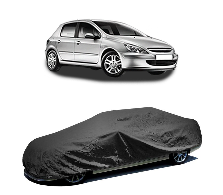 Husa tip prelata auto pentru PEUGEOT 307 (3A/C) 2000 - 2012,culoare negru, material textil impermeabil, rezistanta la intemperii praf UV, CARPASSION Husa Protectie