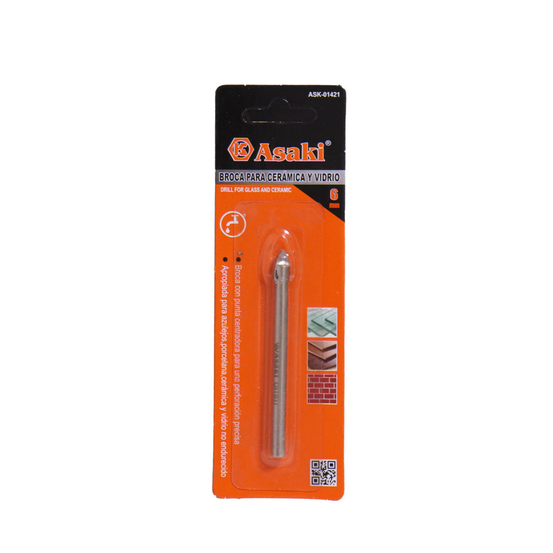 BROCA PARA CERAMICA Y VIDRIO 6MM ASAKI