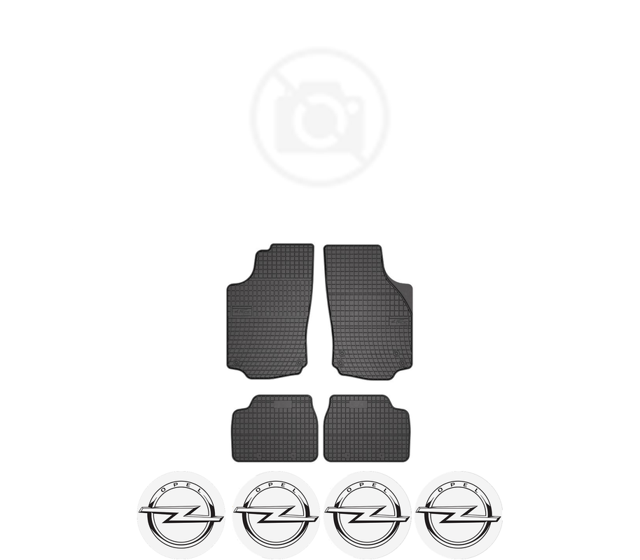 Set covorase presuri OPEL CORSA C din 1998-2009, auto, din cauciuc thermoplastic, 4 Stickere auto cu OPEL