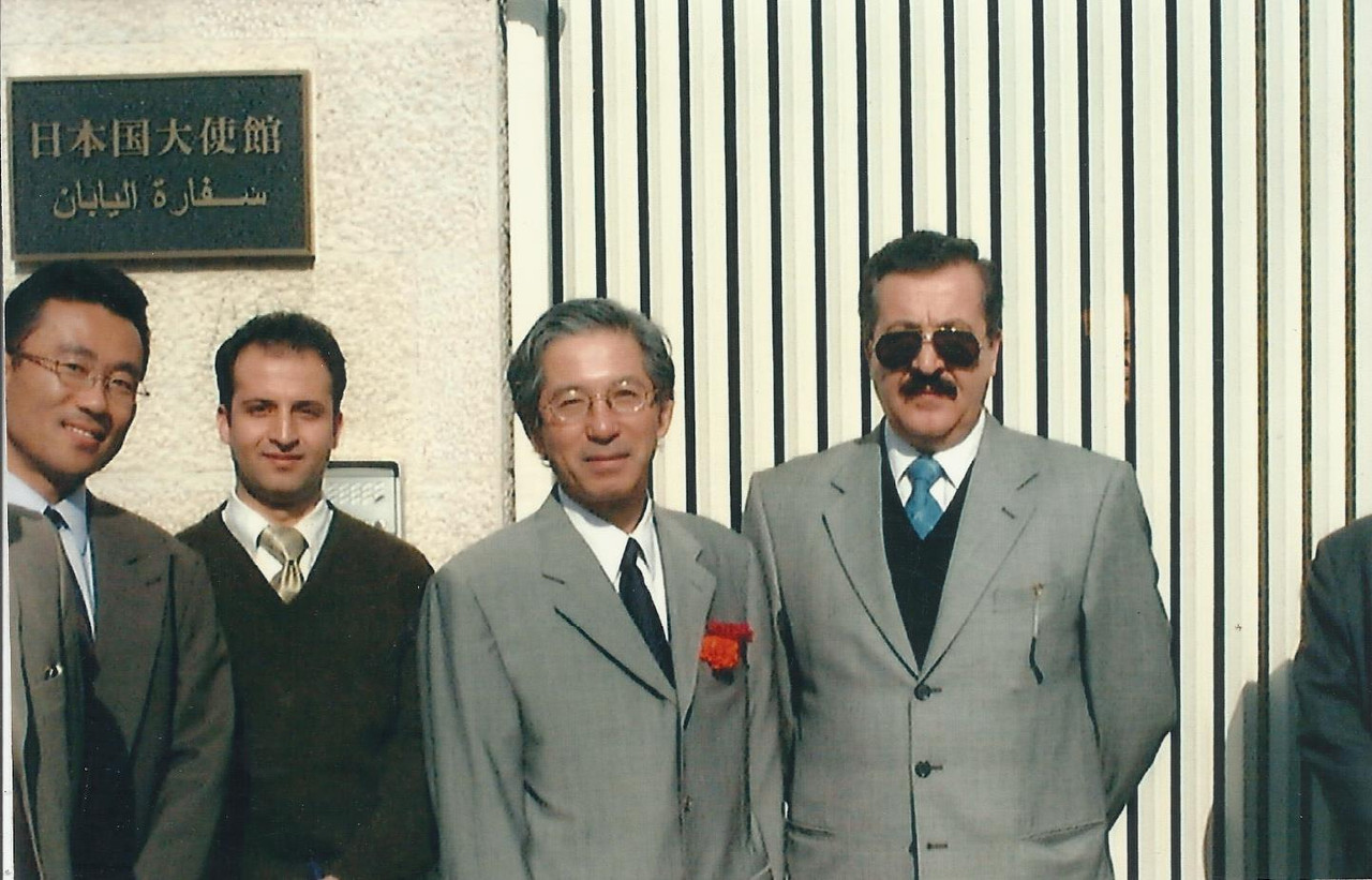 Opening the Japanese Embassy with H. E. Amb. Hayashi , M. Sunbol,  Col. Iida - Nov. 2004