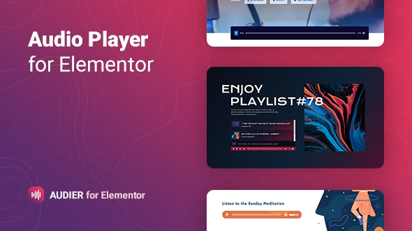 Audier – Audio Player With Controls Builder For Elementor WordPress