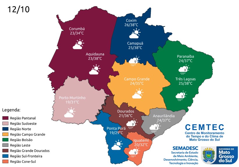 Campo Grande nesta manhã de quinta-feira