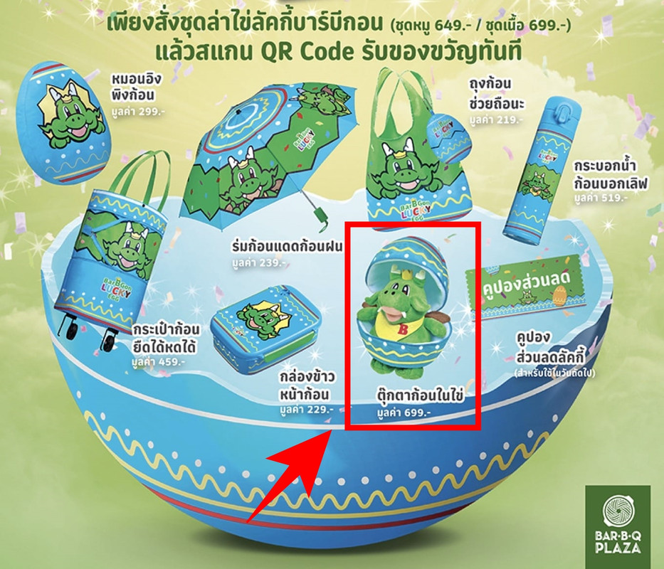 รายการของพรีเมี่ยม-ของรางวัล-คูปองส่วนลด-ชุด-ล่าไข่ลัคกี้บาร์บีก