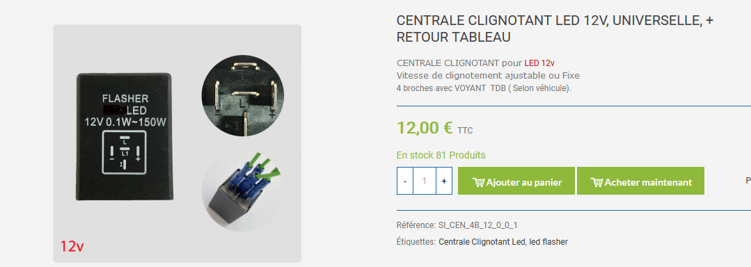 centrale cligno leds