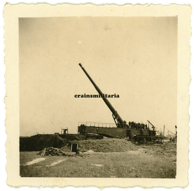 Krupp K5 Eisenbahngeschütz Artillerie Atlantikwall SANGATTE Frankreich (1)