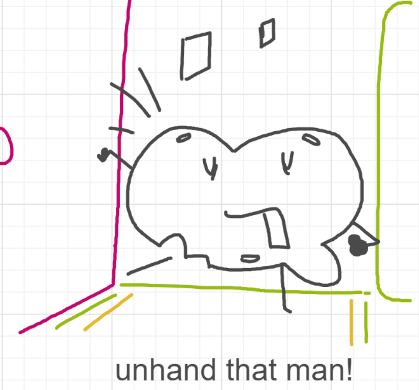 A panel from A Murder On The, episode six of the Board Boards object show by Furretwalk/WalkingFurret.