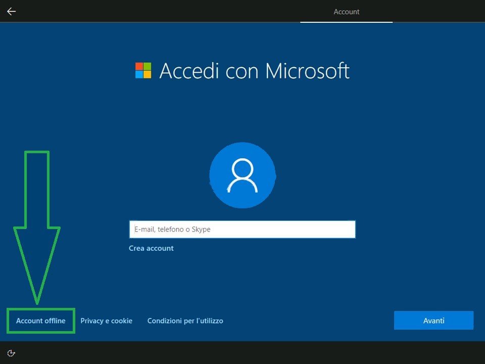 W10 Account Offline