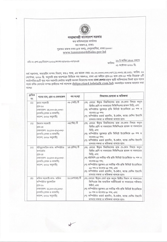 Taxes-Zone-4-Dhaka-Job-Circular-2026-PDF-1