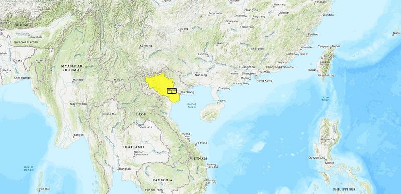 Areale (possibile) di Channa asiatica