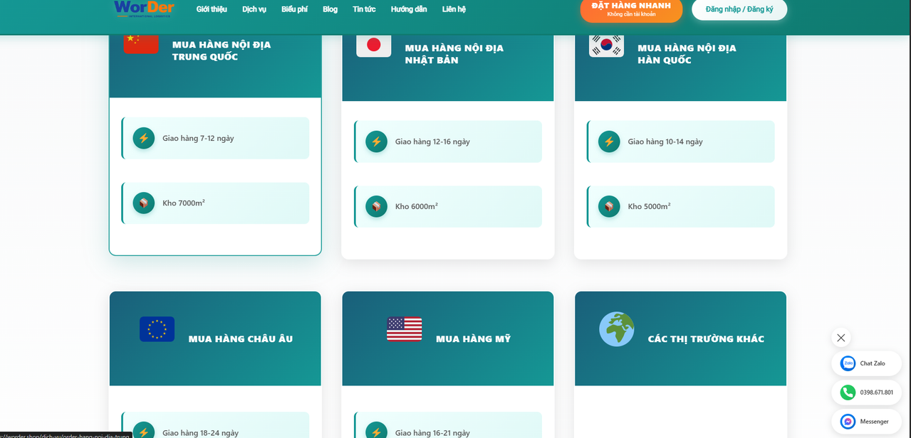Dịch vụ mua hàng WorDer