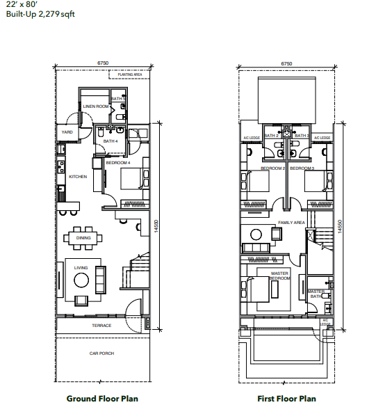 Elmina Green Six Type E floor plan in City of Elmina, Selangor