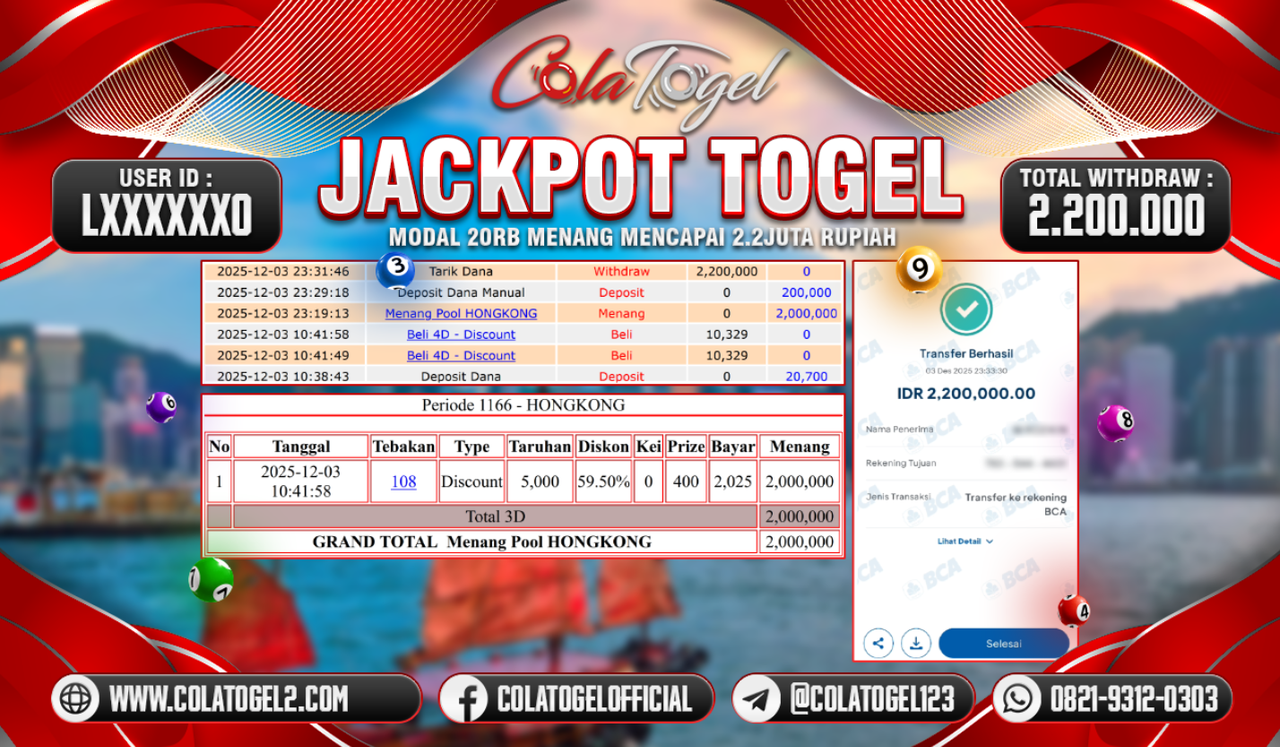 JACKPOT HONGKONG LOTTO!!