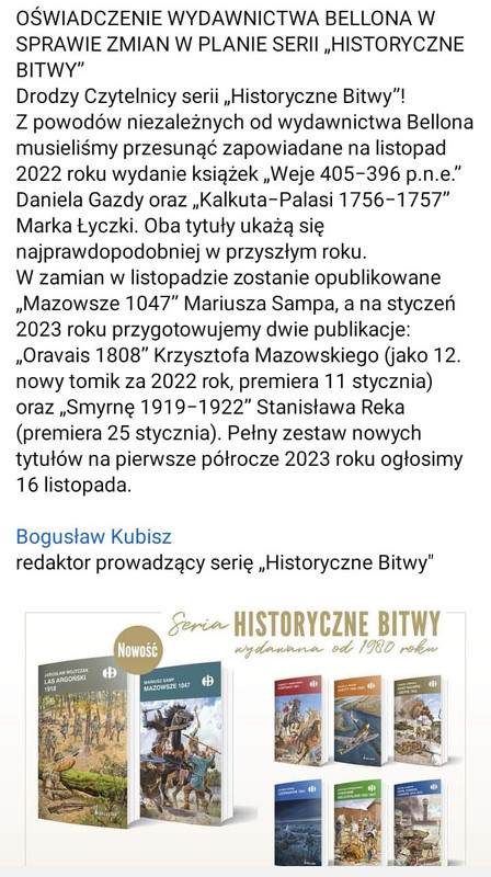 Bellona - oświadczenie