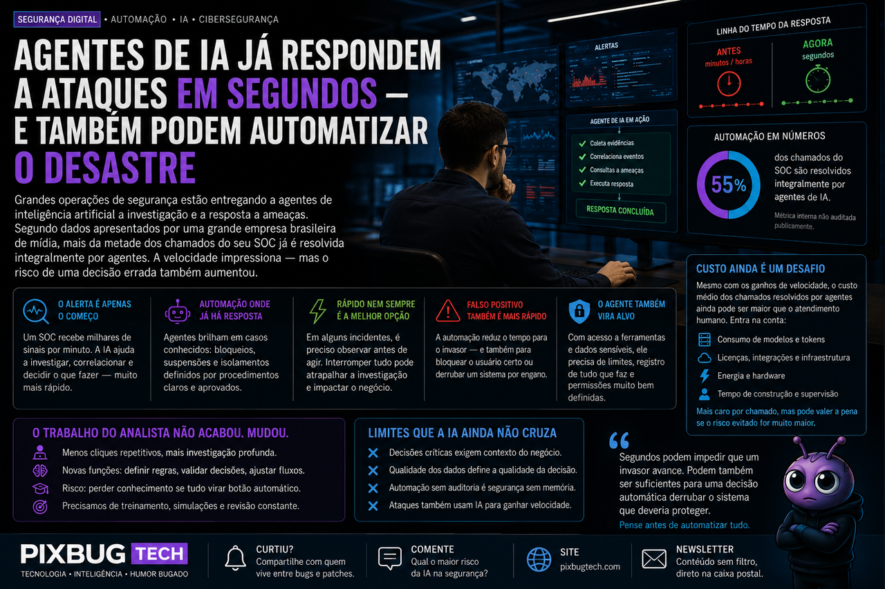 Agentes de IA já respondem a ataques em segundos e também podem automatizar o desastre
