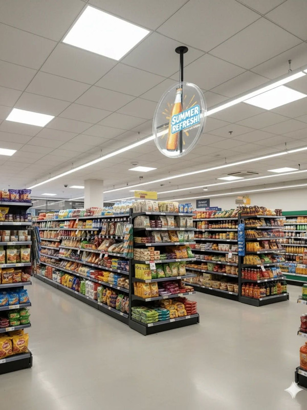 Chiếu s&aacute;ng trung t&acirc;m thương mại, si&ecirc;u thị, cửa h&agrave;ng b&aacute;n lẻ.