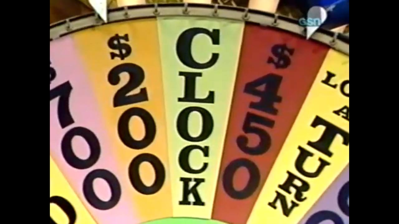 S6 E1158 1989 05 31 (Dennis Derek Donna) R2 Wheel PRIZE CLOCK S6 B