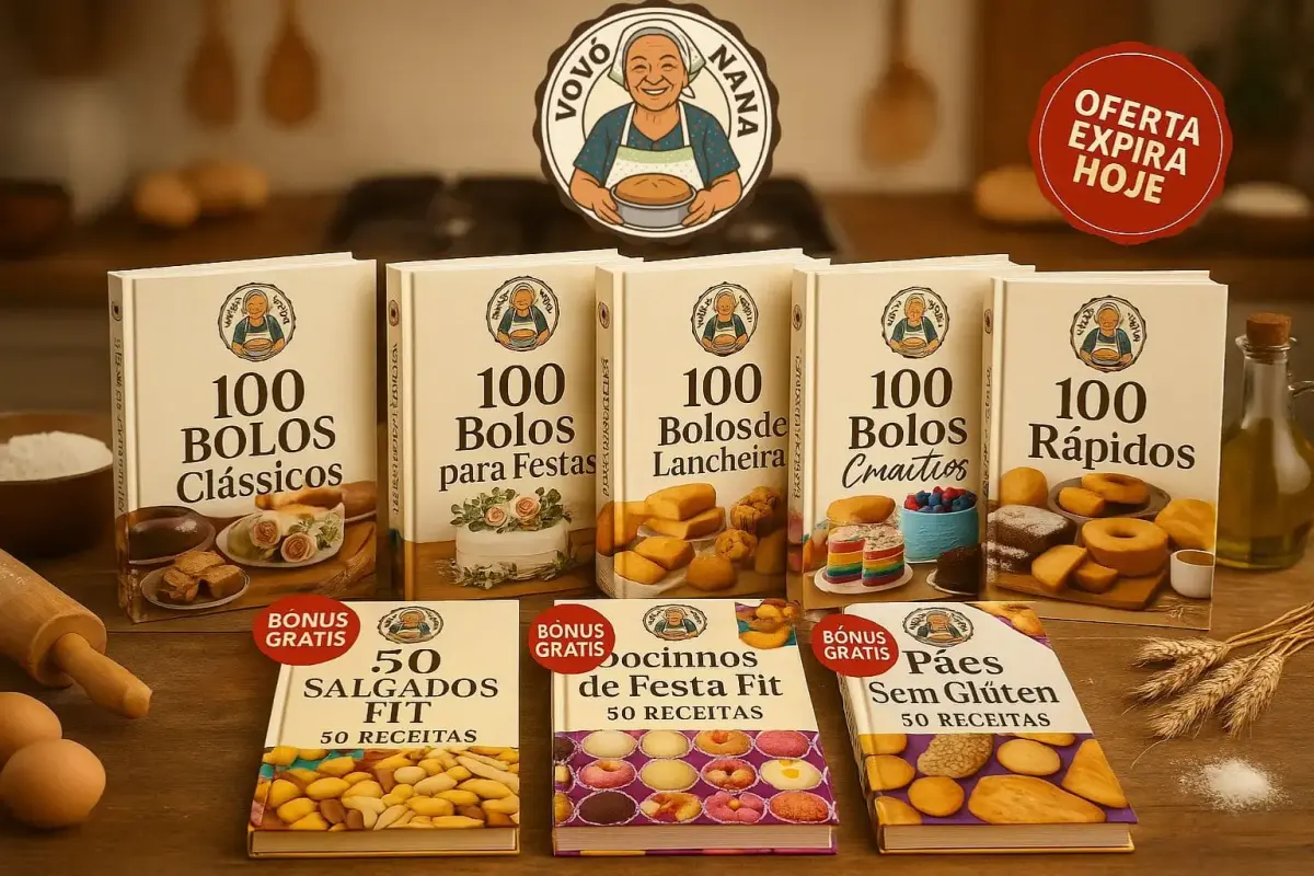 Pacote completo Caderno de Bolos da Vovó Nana