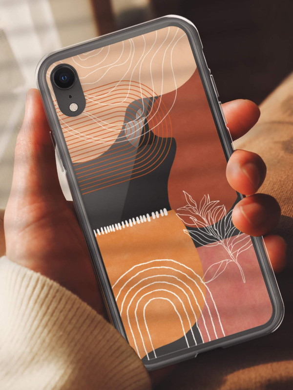 Modern Abstract Collage Clear iPhone XR Phone Case | The Urban Flair