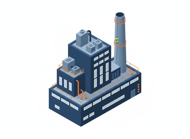 Промышленный альпинизм для заводов и предприятий в Самаре: работы на высоте на площадке