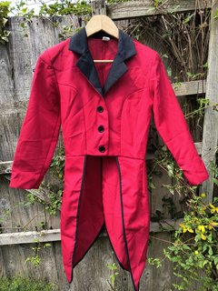 Red Coat Tail Jacket - Age 9-11