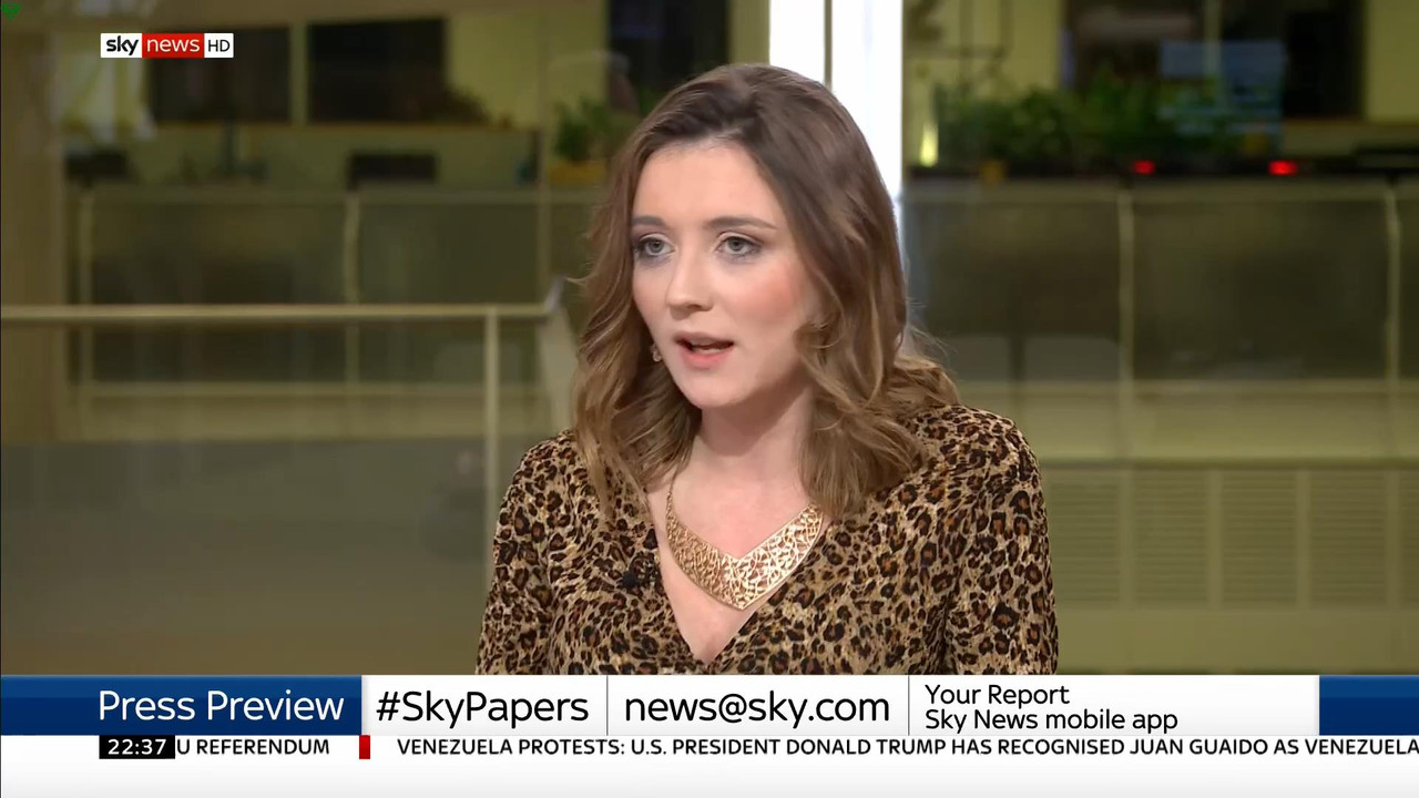 24 January - 22.00.00 - Sky News At 10. Anna Botting with the ma
