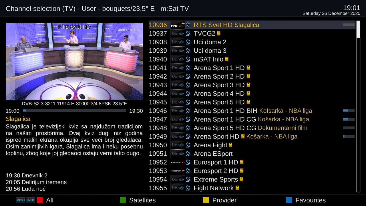 mSAT TV popis kanala