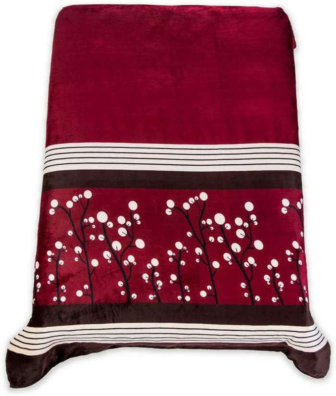 Amazon: Colchas Concord Cobertor Ultrasuave Estampado, color Rojo, Provenza KS