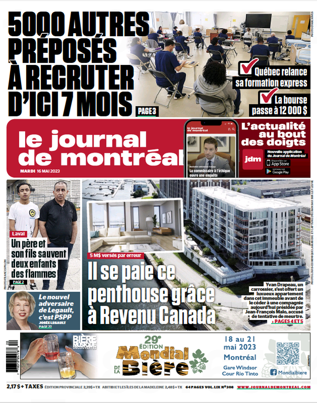 Le Journal De Montréal 16 Mai 2023 — Postimages