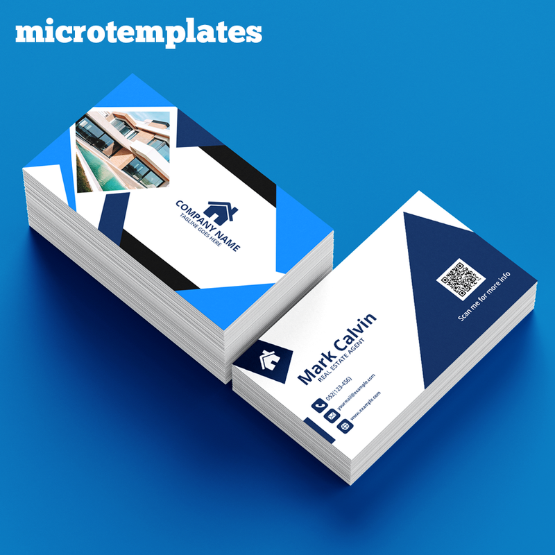 Free Customizable Real Estate Business Card Template by Microtemplates