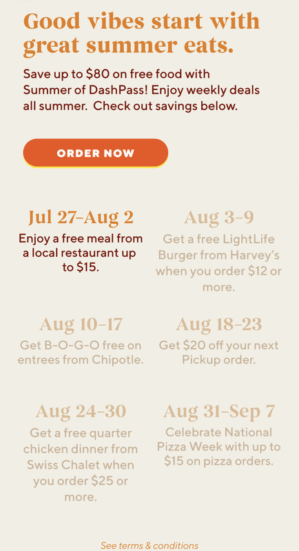 Doordash Summer Of Dashpass New Offer Each Week Page 5 Redflagdeals Com Forums